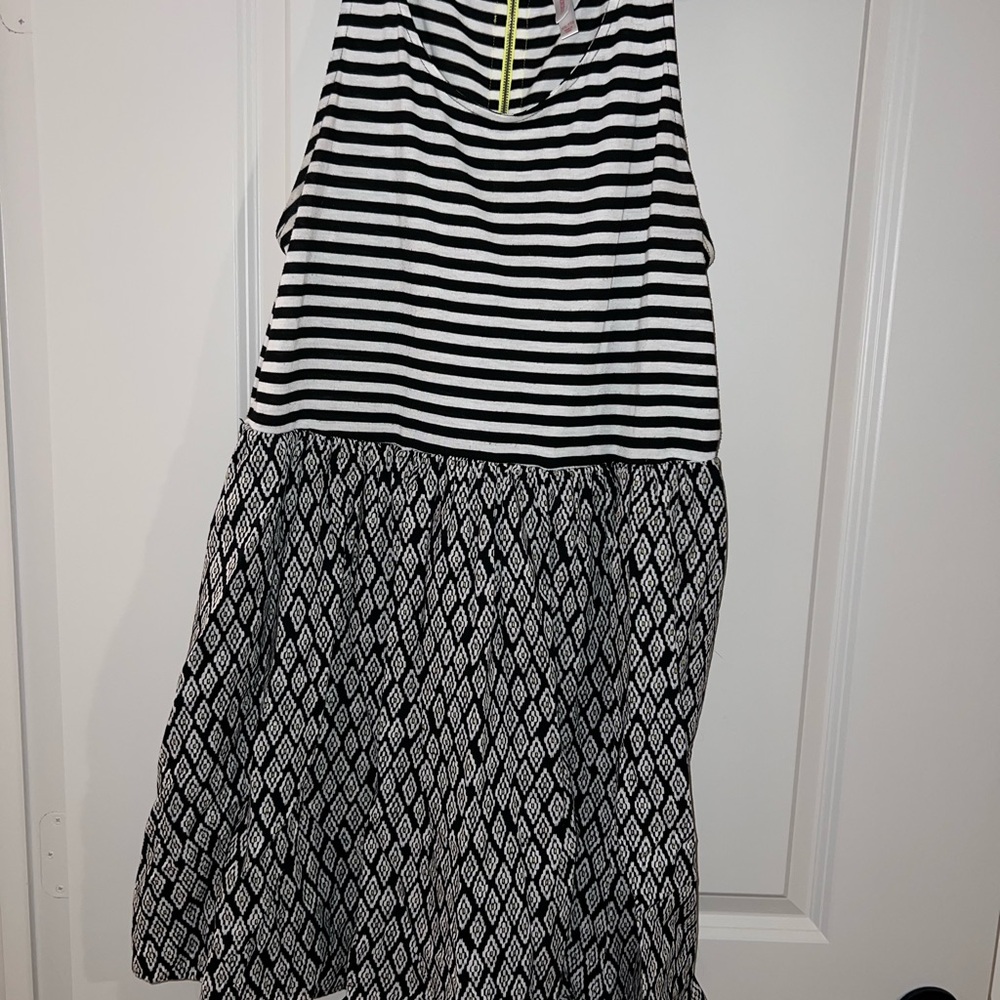 Xhilaration Black and White Striped Dress